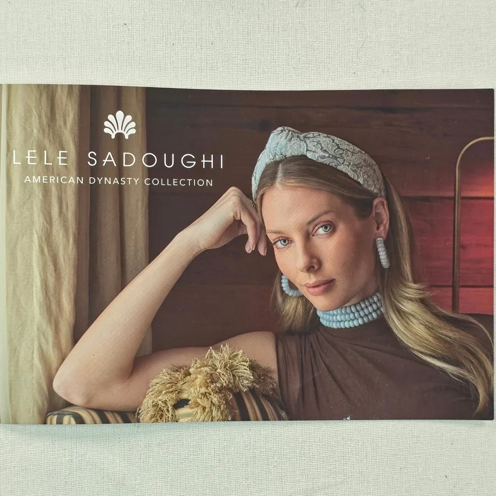 Lele Sadoughi Women Charlotte Crinkled Silk Headband OS Gold Luxury Feminine NWT